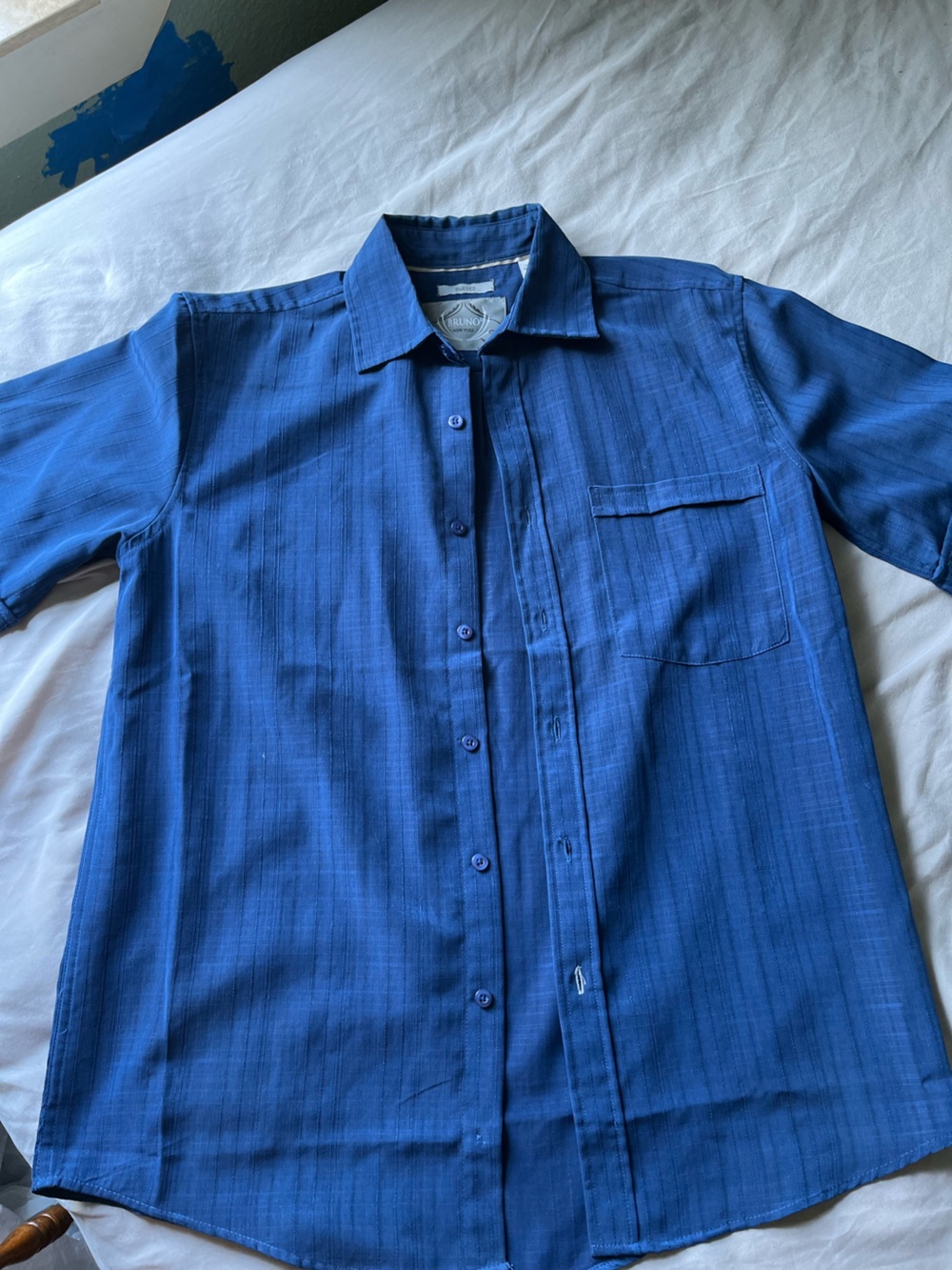 Boys Bruno  Blue Short-Sleeve Button-Up Shirt